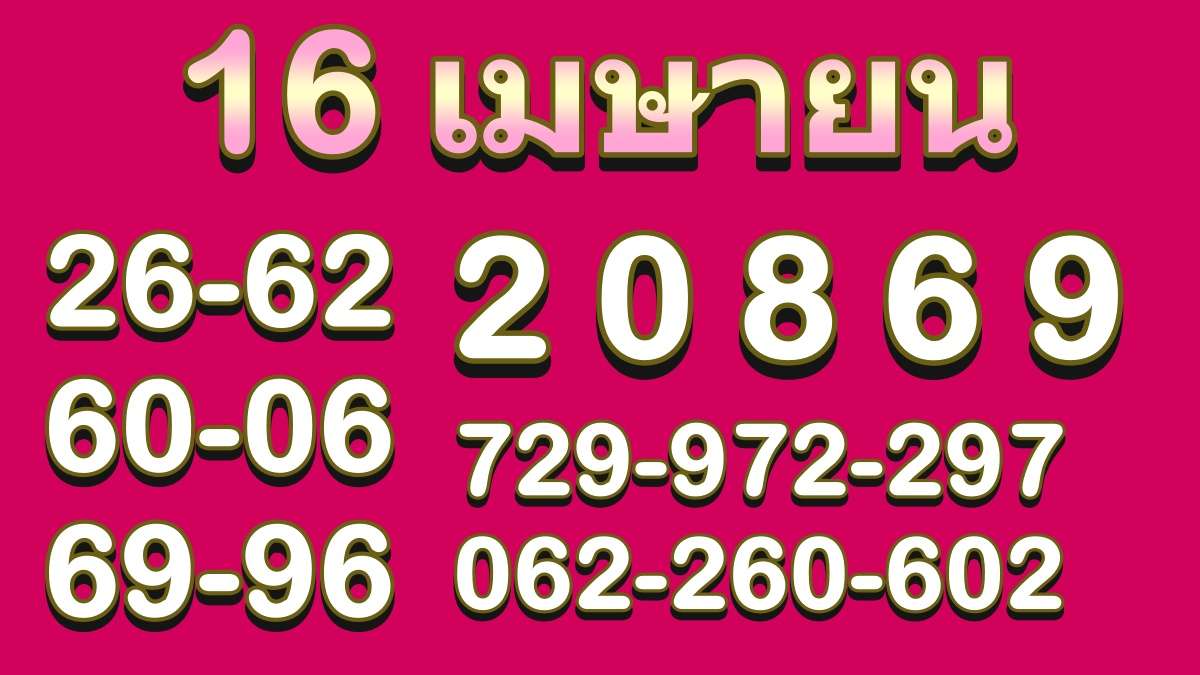 สถิติ16เมษายน